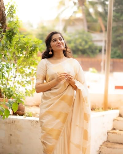 Image of C J Enterprise Women's Banarasi Saree Pure Kanjivaram Style Silk Saree With Blouse Piece for Wedding (Shiv-1)