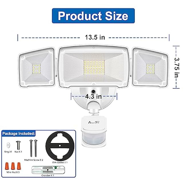 AmeriTop Motion Sensor Lights LED Security Flood Lights 35W
