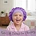 Kids Bonnets for Girls Curly Hair Bonnet for Kids Silk Night Cap Satin Sleep Caps for Girls Hair Cover for Sleeping Purple