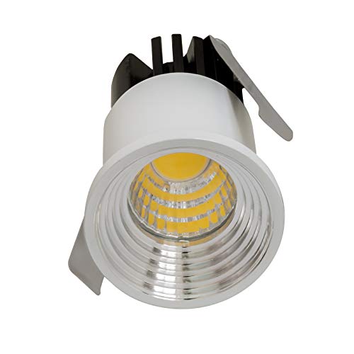 Faretto 3W punto luce LED mini lampada spot da incasso per vetrine negozio cielo stellato segnapassi luce gradini scale foro 30mm 230V - 3000K