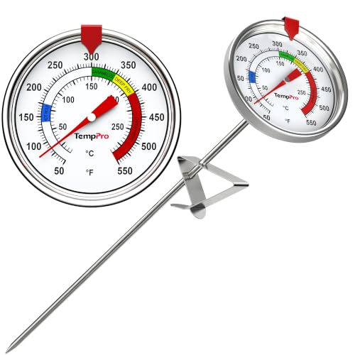 ThermoPro mechanical deep fry thermometer with a shatter-resistant glass dial