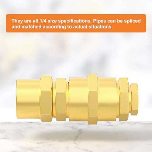 GASHER Brass Pipe Fittings Assortment Kit, Hex Nipple,Reducer Bushing,Reducing Hex Coupling,Hex Heand Plug,End Cap and Socket Plug(72Pcs) by GASHER - Used condition - Image 5