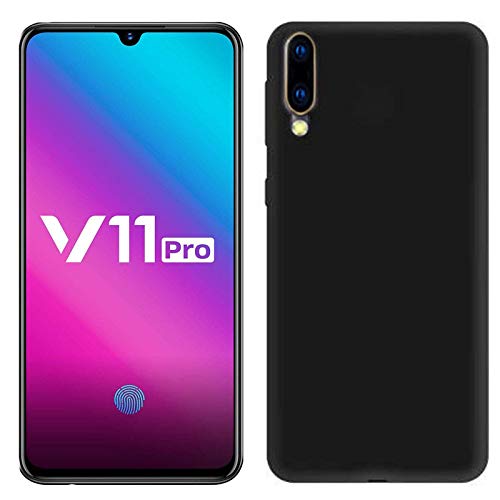 FITSMART Silicone Flexible Back Cover for Vivo V11 Pro / 1804, 1806, 1814 - Black
