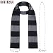 CONGRU Scarf for Men,Black and Gray Striped Mens Scarf Winter Halloween Costume Accessories for Men