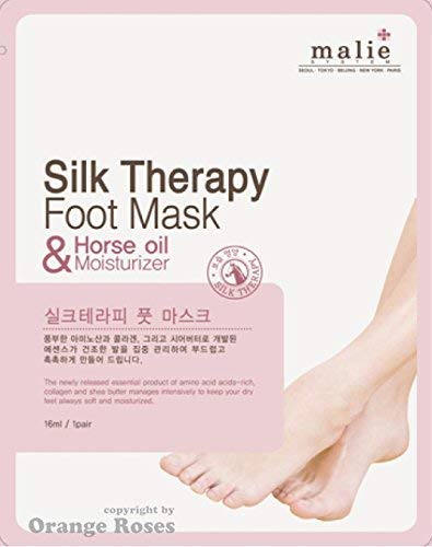 OBS lab] Silk Therapy FOOT MASK 1 Pair x 5 Packs, This Foot Care Sheet Mask Moisturizes and Nourishes Foot Skin with Herb Complex for the Dry Foot