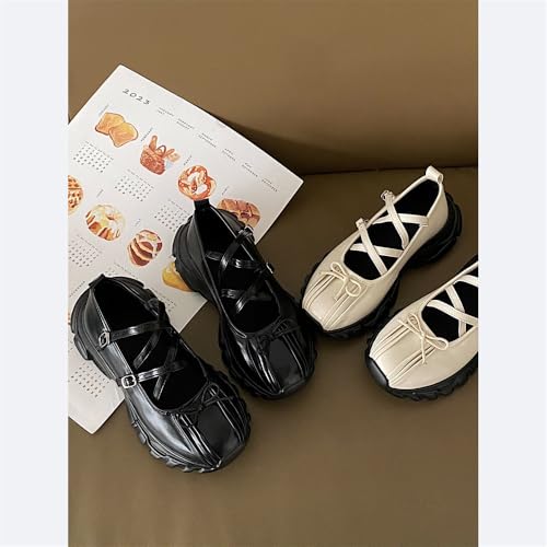 Ballet Sneakers for Women Round Toe Sneakerina Comfort Wear Bows Dad Shoes Mary Jane Chunky Platform Cute Y2K Retro Kawaii Elegant Dressy Fashion Trendy Tennis Trainers Back to School Summer Outdoors4