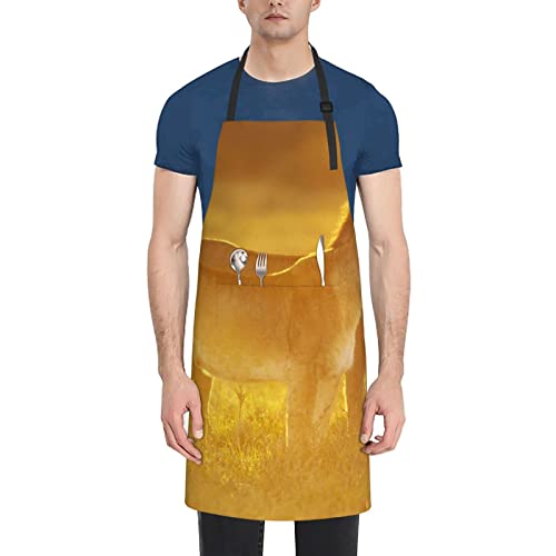 Tablier imperméable réglable BONDIJ noir pour une protection totale en cuisine