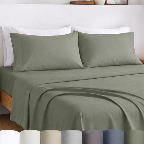 California Design Den King Percale Sheets Set -...