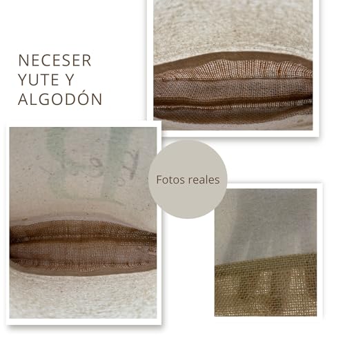 Variante de desiGntec neceser personalizado 21×16×5 cm algodón y yute