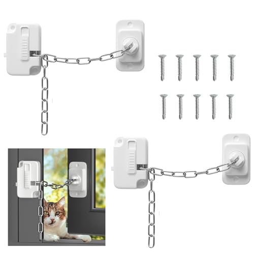 Keratobleem - 2 Pièces Bloque Fenetre Enfant, Verrou de Sécurité Réglable, Sans Perçage, pour Fenêtres, Machines à Laver, Armoires, Penderies, Toilettes, Armoires à Vin, Etc