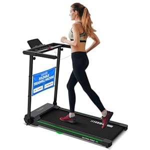 SereneLife Portable Walking Pad Treadmill, 0.6-5.0 MPH Electric Low-Speed, Smart Speed Control, Walking Mat, Mini Treadmill for Home & Office, Shock Absorption, 265lbs Limit