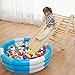 Auvitaya Inflatable Kiddie Pool, 3 Rings Round Blow up Swimming Pool for Baby Kids, Portable Toddler Stripe Water Splash Play Toys for Summer Backyard Party Birthday Gifts