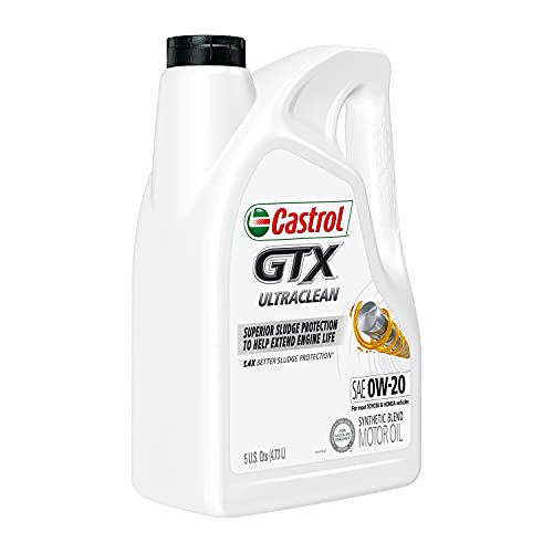 Castrol GTX Ultraclean 0W-20 Synthetic Blend Motor Oil, 5 Quarts - Thumbnail 3