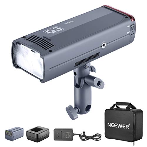 Neewer Q3 Flash Strobo 200W 2,4G TTL 1/8000HHS Wireless Monoluce con Batteria a Litio 3200mAh per 500 Lampi Flash, Riciclo in 0,01-1,10 Secondi, Leggero, Portatile & Tascabile
