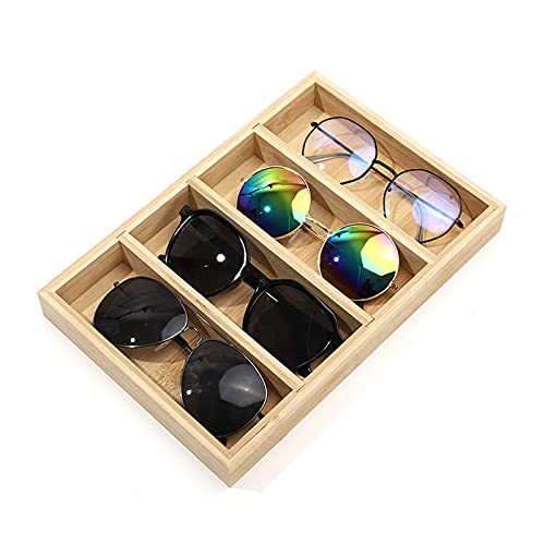 Présentoir à lunettes 4/5/6 compartiments en bois contre les rayures de verres