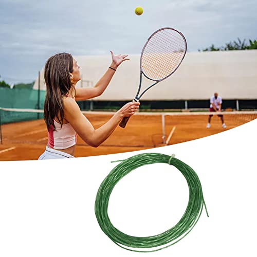 Corda de tênis de reposição de carretel de 1,30 m de nylon titânio fio de raquete de tênis (verde)