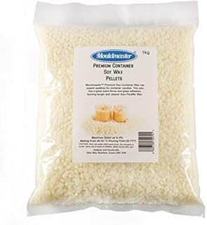 Mouldmaster Premium Container Soy Wax Pellets 1 KG, White/Cream, 1Kg