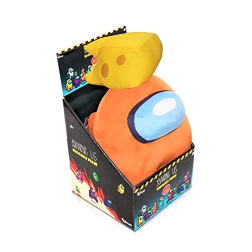 Among Us Peluche oficial de Huggable Buddy de 30 cm, color naranja Cover