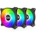 CP3 ventilateur pc 120mm 3-Pin Color fijo ventiladores pc silenciosos de alto rendimiento LED Case Fan con cojinete hidráulico para Gaming Computer Case (3 unidades)