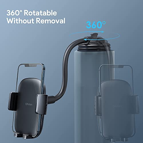 Qifutan Cell Phone Holder For Car Phone Mount Long Arm Dashboard Windshield Car Phone Holder Strong Suction Anti-Shake Stabilizer Phone Car Holder Compatible With All Phone Android Smartphone #TOP6