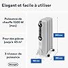 De'Longhi Radia S - Radiateur à Huile pour Pièces jusqu'à 45m³, Chauffage Électrique avec Thermostat de Sécurité, 7 Éléments, Chauffage Personnalisé avec Antigel, Portable, 1500W, Blanc (TRRS0715)