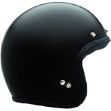Casco custom 500 opaco nero solido con accessorio per visiera piatta e a bolle