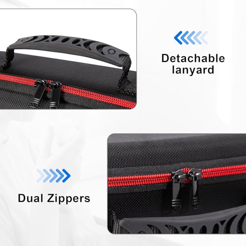 Image of Hard Case for Smart Nebulizer,Portable Nebulizer Bag,Desktop Inhaler Nebulizer for Home Travel Use,Medical Case for Inhaler Spacer, Masks, Asthma Accessories Medicine Storage Bag, Red