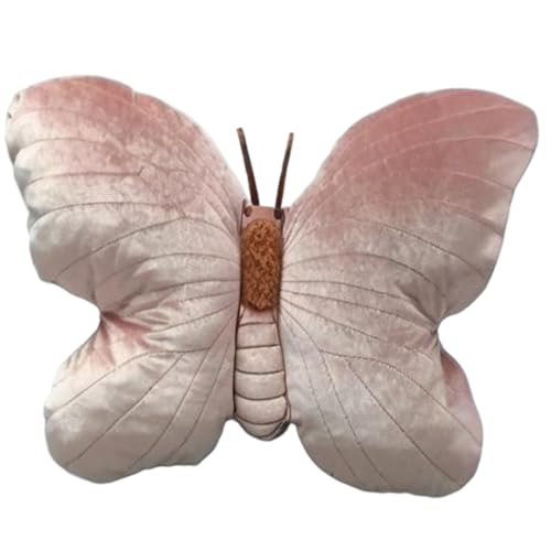 Oreiller Papillon 3D en velours à paillettes 40x32 cm pour décoration de canapé et lit