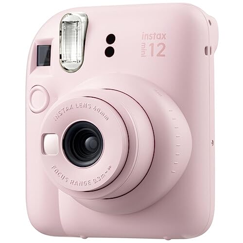 Image of FUJIFILM INSTAX Mini 12 Instant Film Camera | Blossom Pink Bundled with INSTAX Mini Instant Film |40 Exposures + Instax Accessory Bundle + AA Batteries + Cleaning Cloth (10 Items)