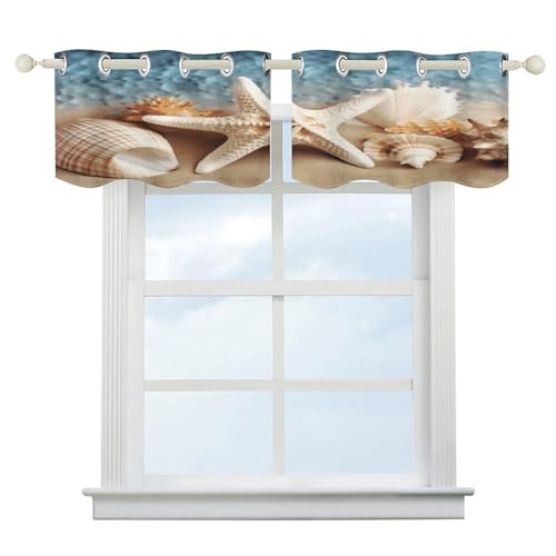 Cortinas opacas de estrellas de mar con diseño de arte moderno de alta densidad 2