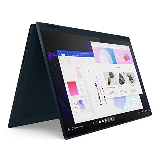 Lenovo IdeaPad Flex 5 - Portátil táctil Convertible 14" FullHD (AMD Ryzen 5-5500U, 8GB RAM, 512GB SSD, AMD Radeon Graphics, Windows 10 en modo S), Color Azul - Teclado QWERTY Español