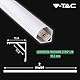 V-TAC 5 x 2 Meter Eckprofile für LED-Streifen - (insgesamt 20 Meter) - Profile für LED-Streifen aus Aluminium mit matter Abdeckung - Farbe Silber - Ecken 21,3 x 15,8 mm