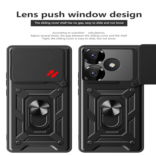 ILING Case for Xiaomi POCO F6 5G, Ultra-thin Matte Texture Hard PC + Soft Silicone TPU Bumper Shockproof Heavy Duty Cover - Image 2