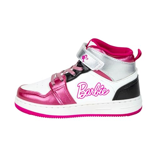 Barbie Baskets pour Filles, Chaussures de Sport Montantes, Cadeau pour Filles et Adolescentes, Taille EU 34
