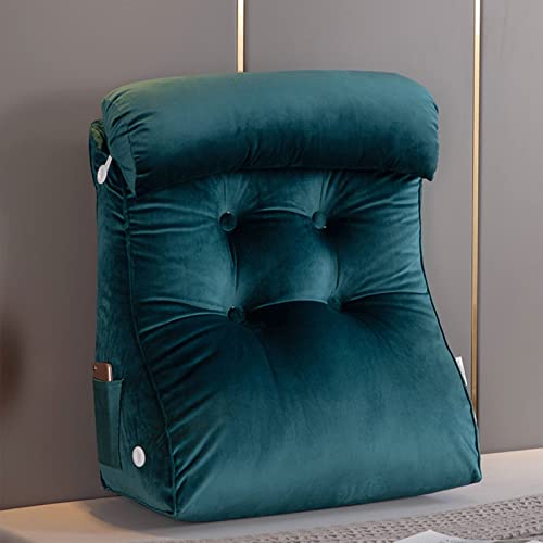 UioQrintan Cojín de Lectura de Lujo, Almohada Triangular de Soporte para la Espalda con diseño de Cremallera, Sala de Descanso Frente al televisor o para Trabajar en la Cama, máxima Comodidad y