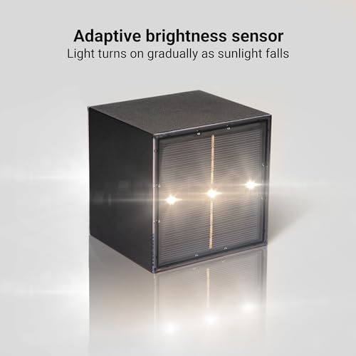 Proxinova Solar Up and Down Lights Outdoor, Waterproof Steel Solar Fence Light, Wireless Garden Wall Lights, Ambient Light Design, Easy Fit, Patio, Terrace, Frontdoor, Pathway Solar Sensor Light - Image 4