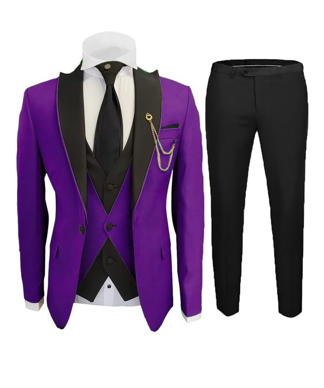 Groom Suits for Wedding Mens Stylish Prom Tuxedo Suit 3 Piece Set Formal Dinner Jacket Party Dress Outfits JXZ0794