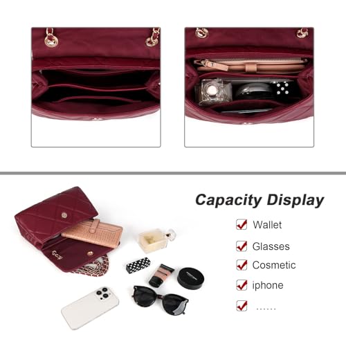 Image of Gladdon Quilted Crossbody Purses for Women Small Ladies Shoulder Bags with Chain Trendy Clutch Purse Cute Designer Bag