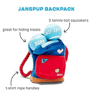 Barkbox 2 in 1 Interactive Plush Dog Toy - Rip and Reveal Dog Toy for Large Dogs - Stimulating Squeaky Pet Enrichment and Puppy Toys | Jasnpup Backpack (Large) Barkbox 2 in 1 Interactive Plush Dog Toy – Rip and Reveal Dog Toy for Large Dogs – Stimulating Squeaky Pet Enrichment and Puppy Toys | Jasnpup Backpack (Large)