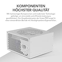 NOX Xtreme Products URANO Pro 850 W White 80 Plus Bronze – ATX-Netzteil mit leisem 120-mm-PWM-Lüfter, umfassendem Schutz (OVP, UVP, OPP, SCP, OTP), aktiver PFC, extra Langen Flachkabeln – Ansicht 7