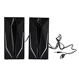 [Design de bureau élégant] Présentez votre personnalité avec une construction ABS élégante et un éclairage RVB moderne. Les haut-parleurs mélangent les fonctionnalités avec l'esthétique, ce qui en fait un ajout exceptionnel à votre espace de travail ou à votre configuration de jeu. Élevez votre expérience avec une touche de style dynamique.