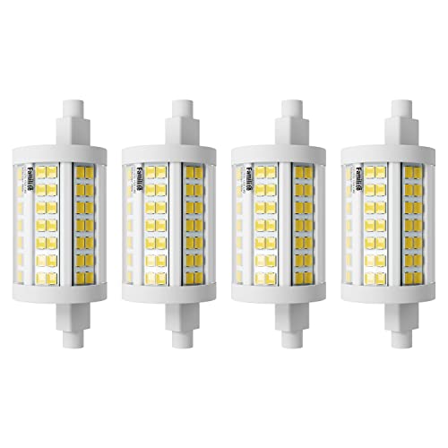 R7S LED Bulb 78MM, 15W Dimmable J78 Flood Light, 150W Halogen T3 Replacement for Torchiere Wall Sconce Work Banker Light, Cool White 6000K, Pack of 4