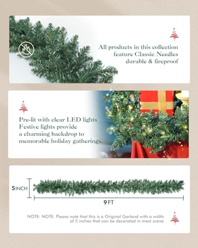 Guirlande de Noël 2,7 m à 8 modes avec 50 lumières LED - 8