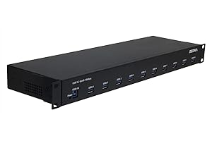 SEDNA 1U Rack Mount 10 Port USB 3.2 Gen II Hub: Your Ultimate Connectivity Solution