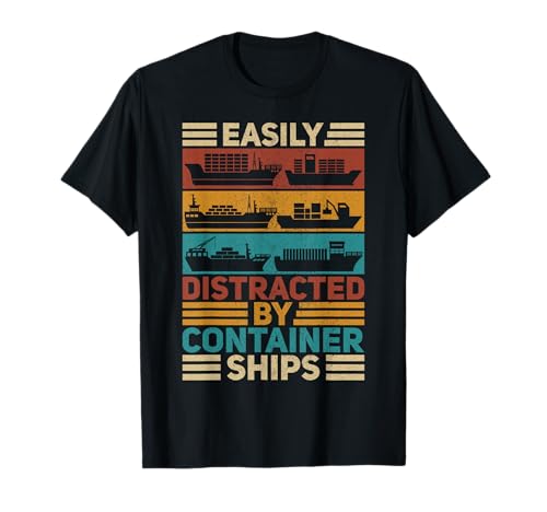 Vintage Container Ship Cargo Ship Outfit Funny Containership T-Shirt