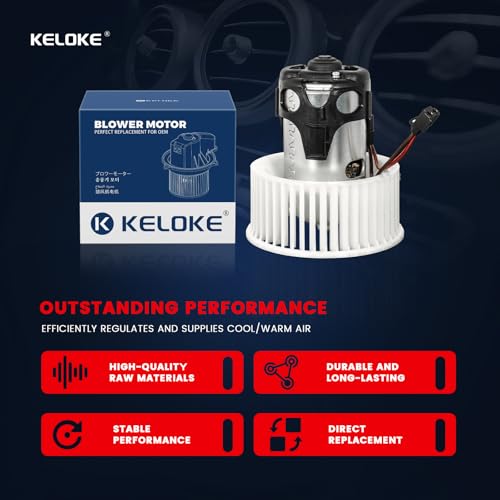 Image of KELOKE Front HVAC Heater Blower Motor Fan Compatible with 2009-2019 BMW 528i, 528i xDrive, 535d, 535d xDrive, 535i, 535i GT, 550i, 640i, 650i, 740i, 750i, 760Li with Fan Cage, Replace# 700294 BM10015C