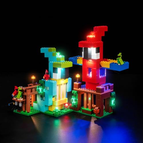 Set de luces LED compatible con Lego The Parrot Houses 21282 (Sin modelo), set de iluminación decorativa Compatible con Minecraft The Parrot Houses juguete creativo