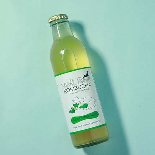 Image of KAALI BILLI Kombucha Cucumber Mint | Naturally Brewed Fermented Tea with Cucumber and Mint Notes | Light Refreshing Drink for Regular Use | 250 ml Pack of 2