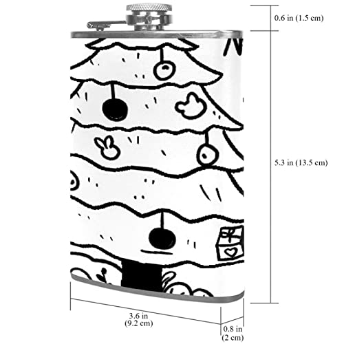 Flasque de Noël en acier inoxydable premium avec entonnoir de précision - 8