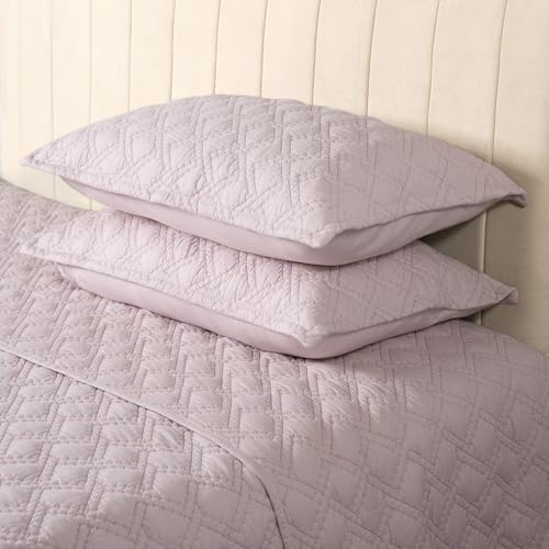 Image of MYTRIDENT Nectarsoft Italian Retreat King Size (228 cm x 274 cm) Bedcover Set, 100% Cotton, Primrose